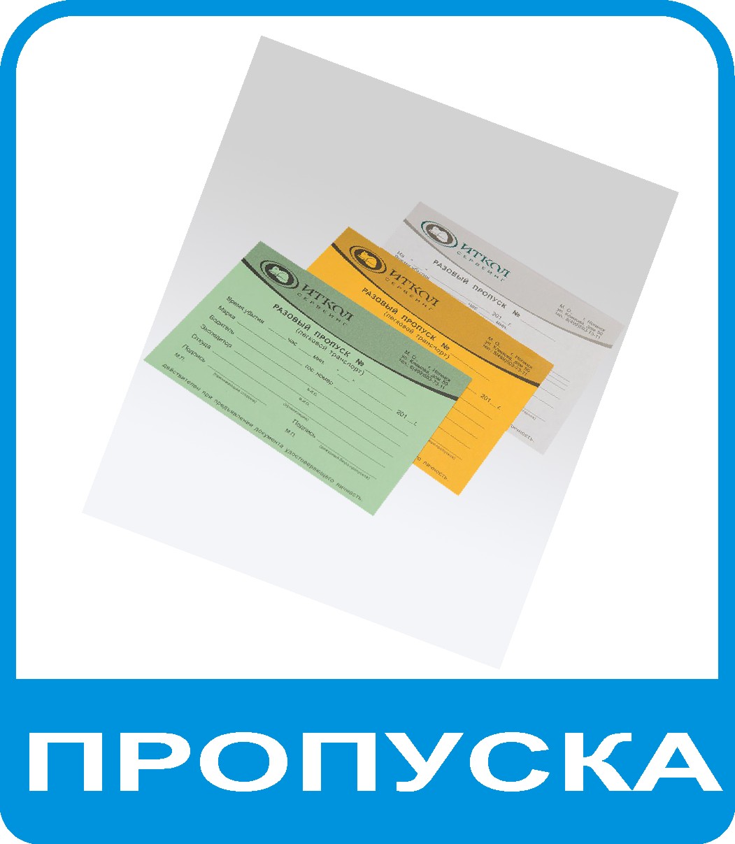 печать пропусков